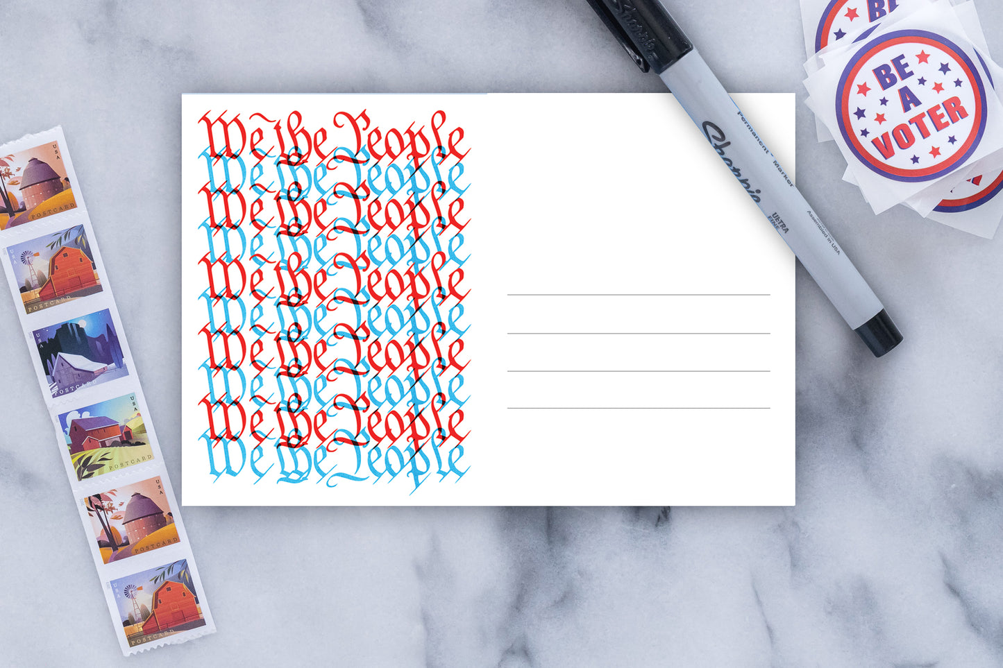 *Bulk Orders* We The People Blank 4x6 Voter Postcards