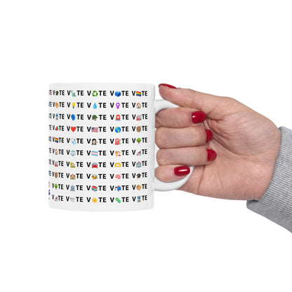 Vote Emoji Mug - Democracy Coffee Mug