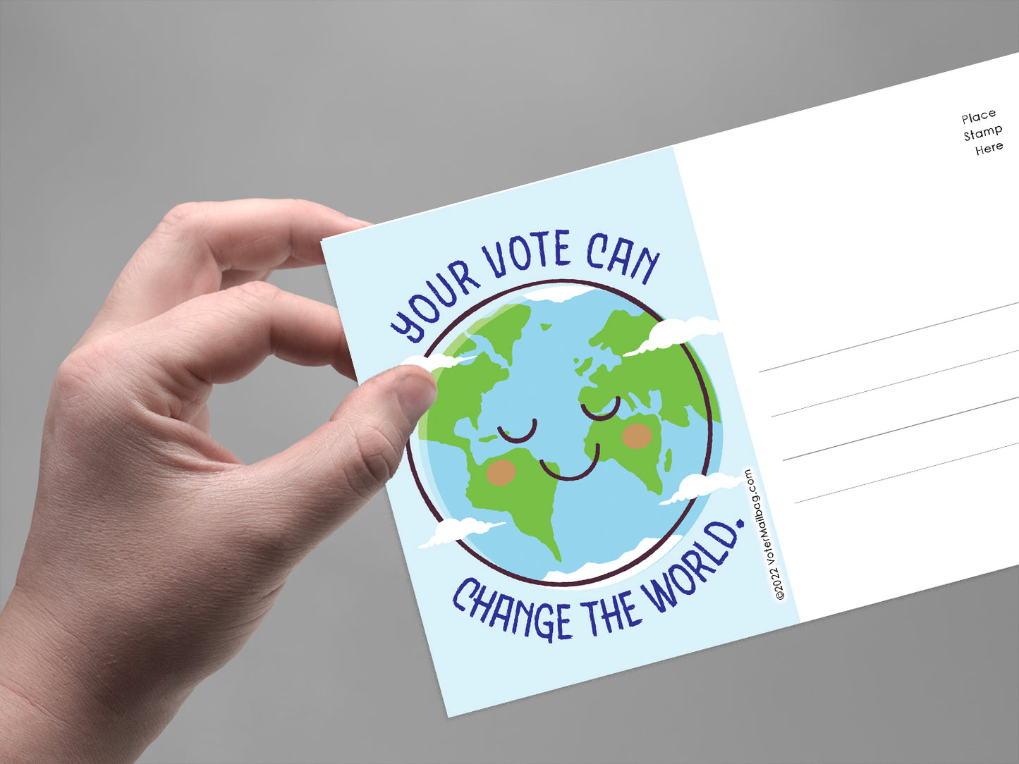 *Bulk Orders* Change The World Blank 4x6 Voter Postcards
