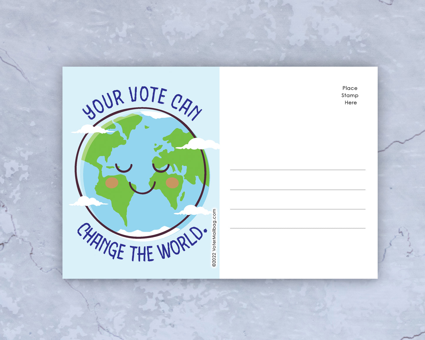 *Bulk Orders* Change The World Blank 4x6 Voter Postcards
