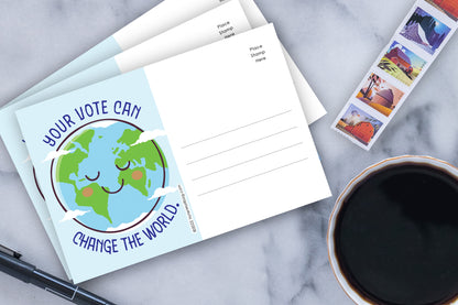 *Bulk Orders* Change The World Blank 4x6 Voter Postcards