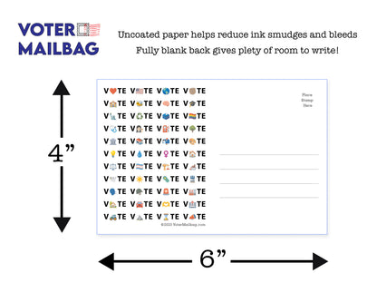 VOTE Emoji Blank 4x6 Voter Postcards
