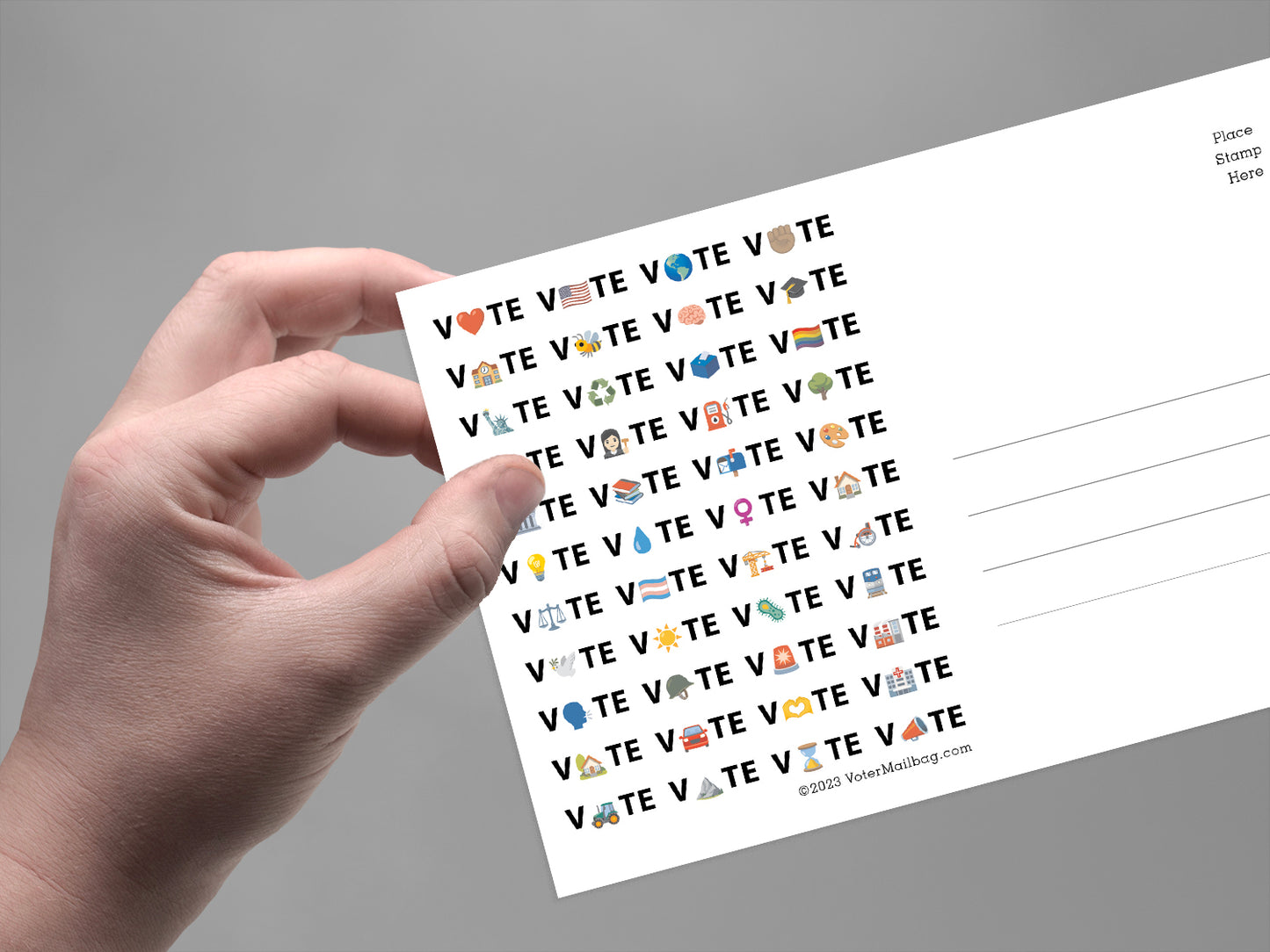 VOTE Emoji Blank 4x6 Voter Postcards