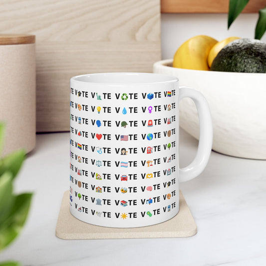 Vote Emoji Mug - Democracy Coffee Mug