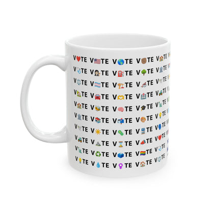 Vote Emoji Mug - Democracy Coffee Mug