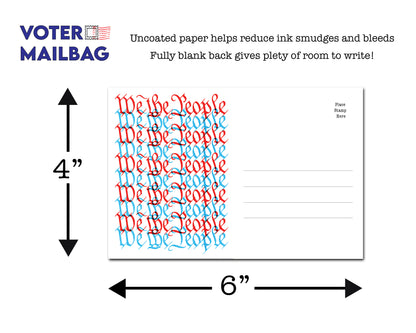 *Bulk Orders* We The People Blank 4x6 Voter Postcards