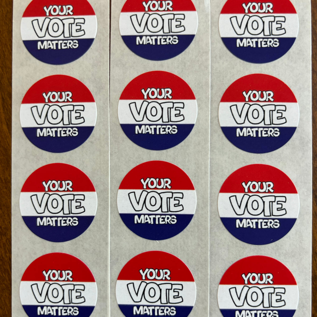 Voting Paper Stickers Your Vote Matters Stickers – Roll of 250 | Voter Mailbag