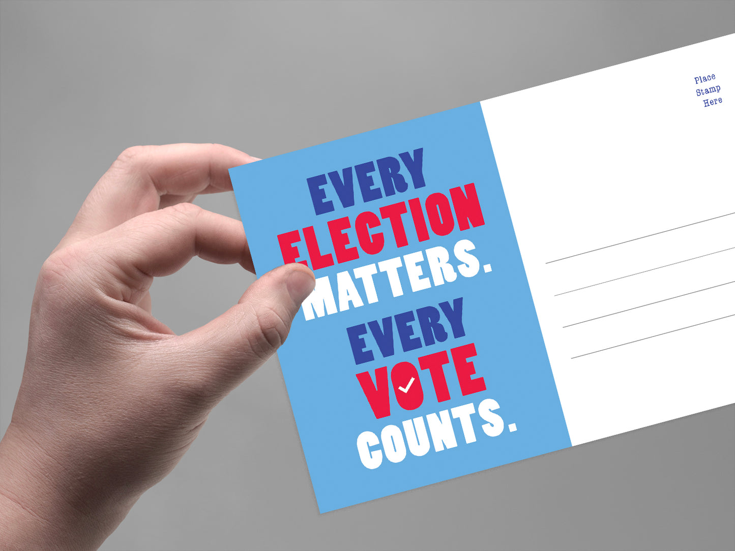 Every Election Matters Blank 4x6 Voter Postcards