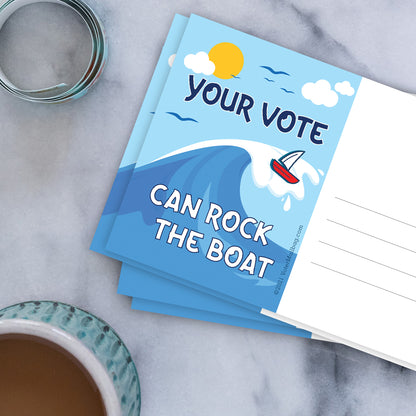 Blue Wave Blank 4x6 Voter Postcards