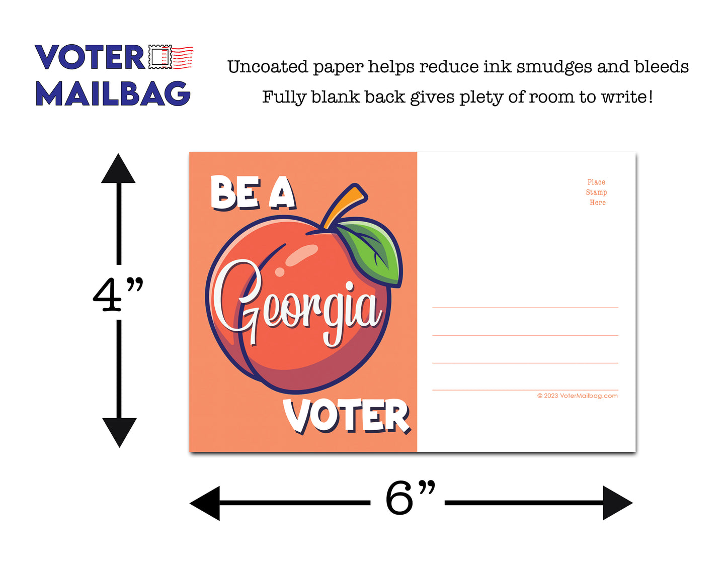 Georgia Voter Postcards - Blank 4x6 Voter Postcards