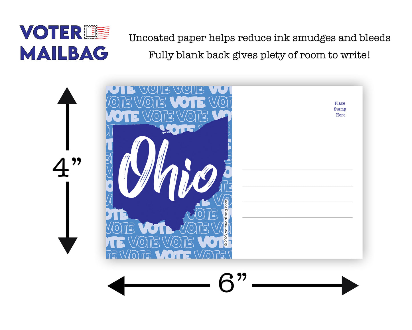 Ohio Voter Postcards - Blank 4x6 Voter Postcards