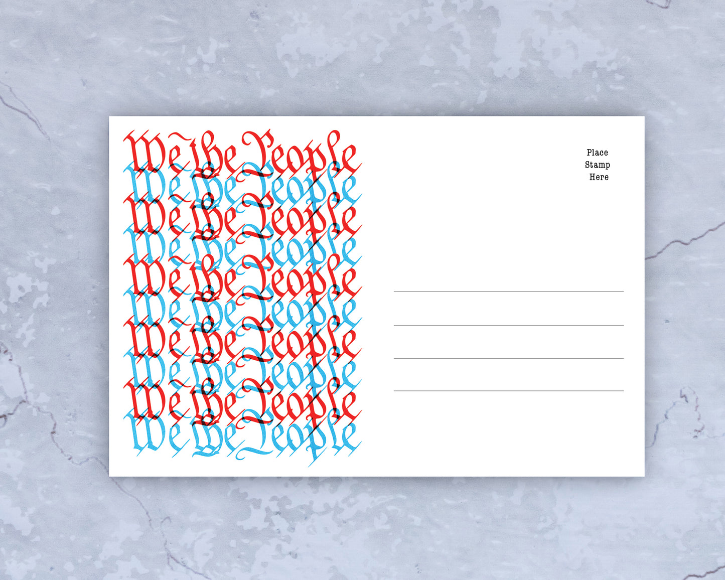 *Bulk Orders* We The People Blank 4x6 Voter Postcards