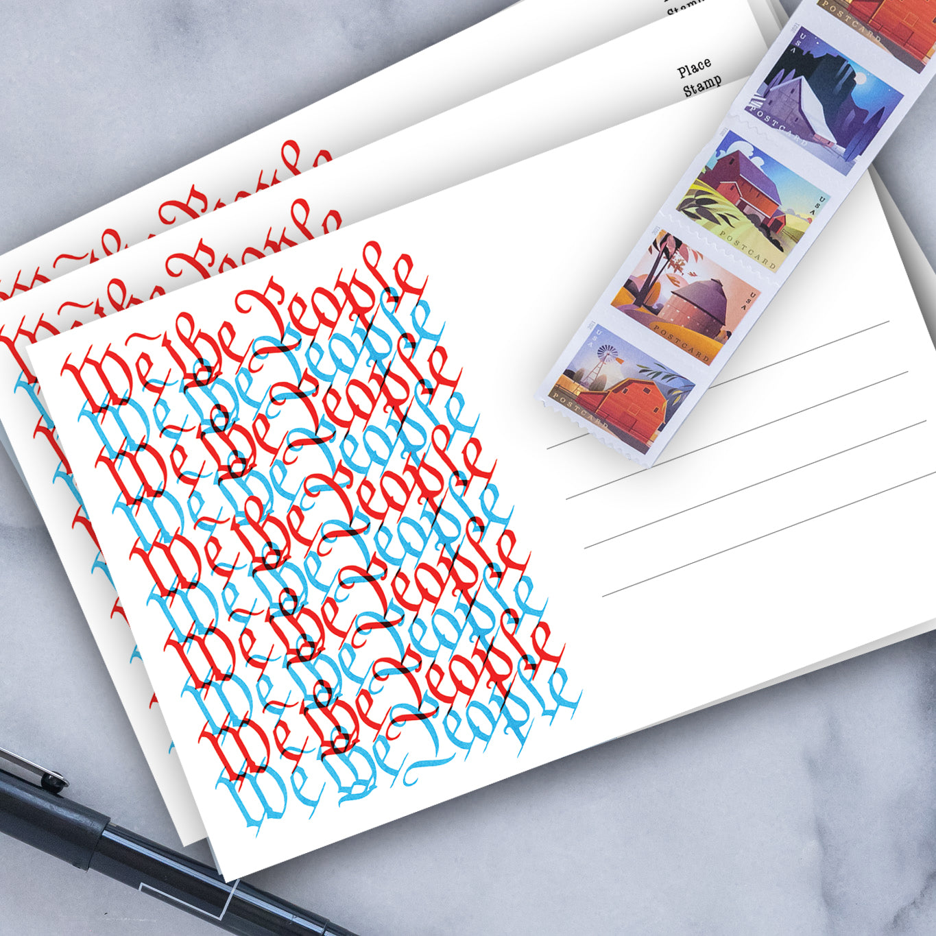 *Bulk Orders* We The People Blank 4x6 Voter Postcards