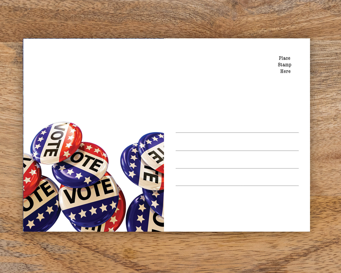 *LAST CALL* Vote Buttons 4x6 Postcards (50 Pack)