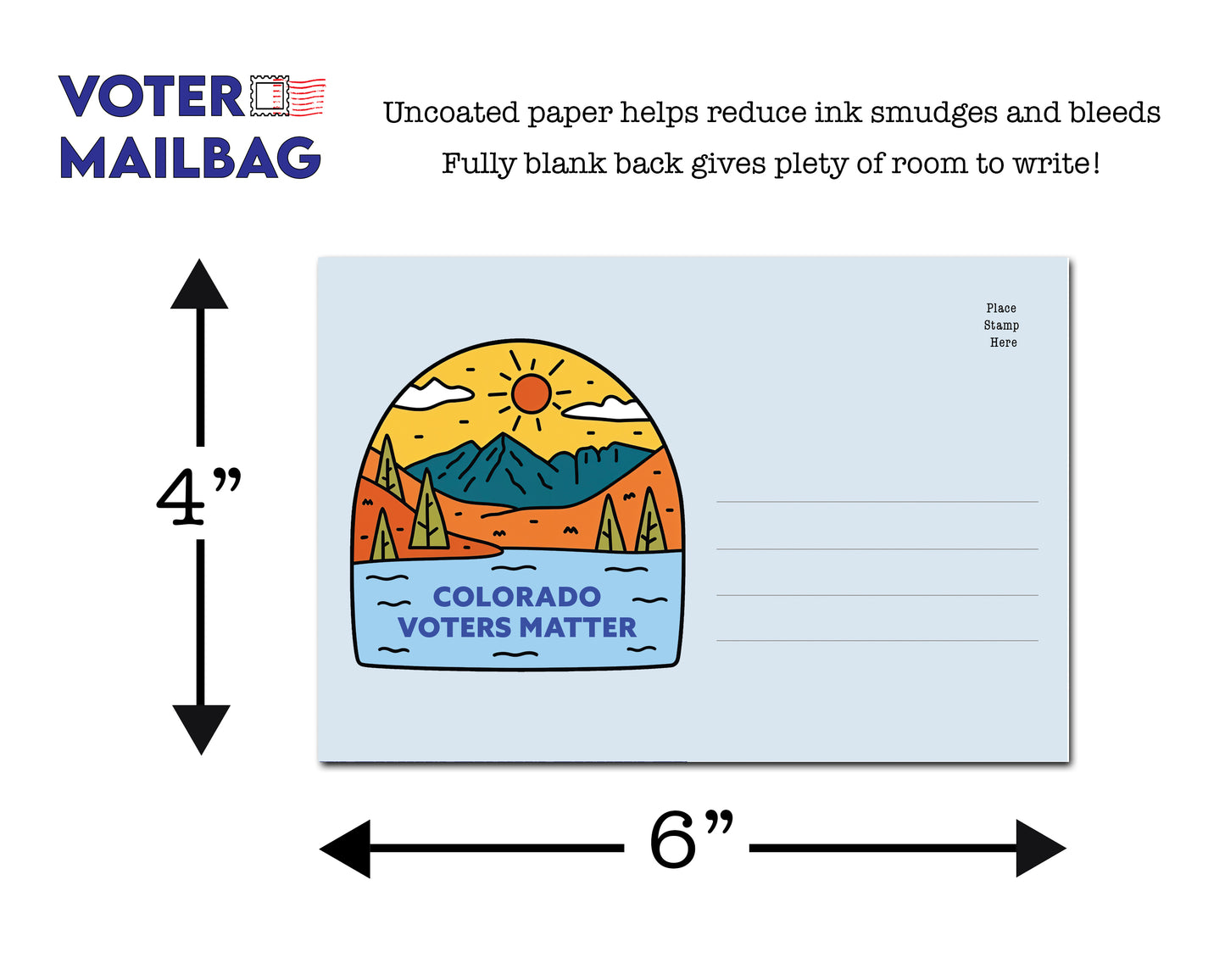 *LAST CALL* Colorado Voter Postcards - Blank 4x6 Voter Postcards