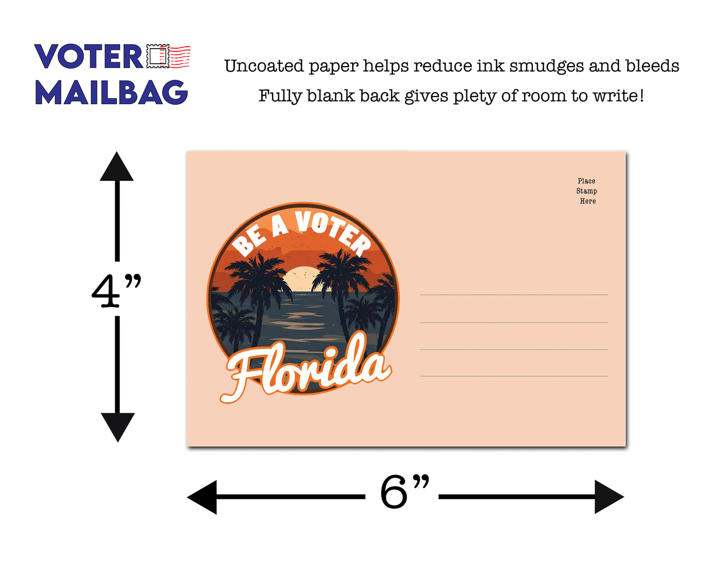 *LAST CALL* Florida Voter Postcards - Blank 4x6 Voter Postcards