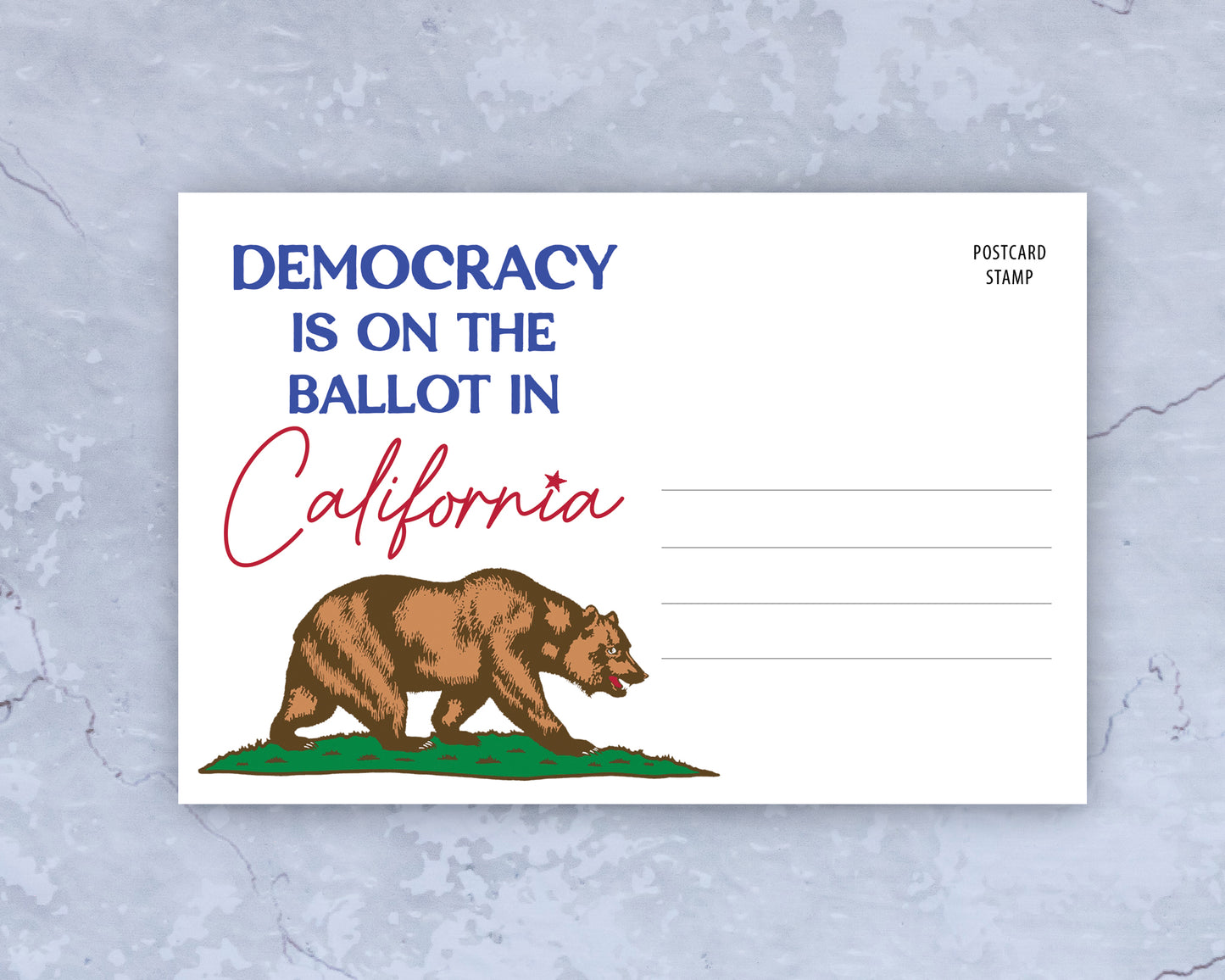 California Voter Postcards - Blank 4x6 Voter Postcards