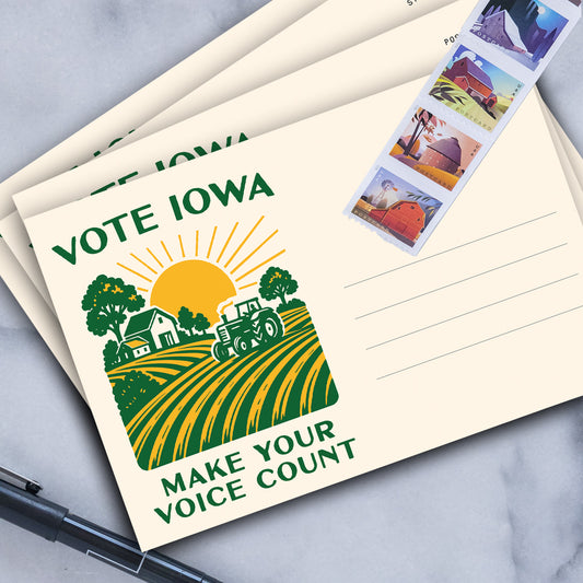 Iowa Voter Postcards - Blank 4x6 Voter Postcards