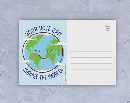 Change The World Blank 4x6 Voter Postcards